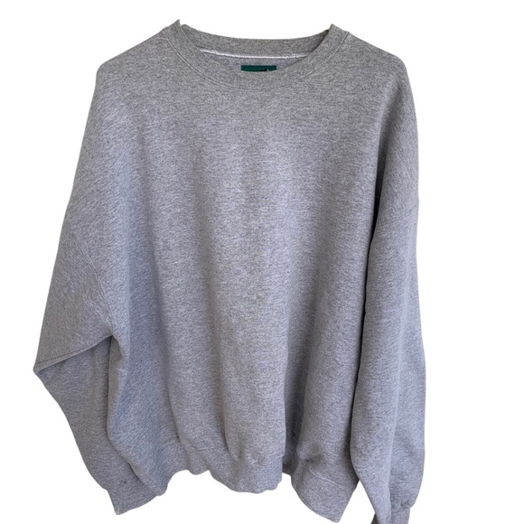 Vintage Blank Gray Crewneck Sweatshirt Adult Large Mens 90s Sweater M Sport USA - Picture 1 of 5